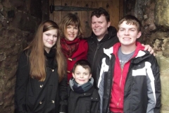 Family photo at Portencross Castle